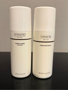 NEW COACH Genuine Leather Cleaner & Moisturizer Combo Set For Purse Shoes Belts